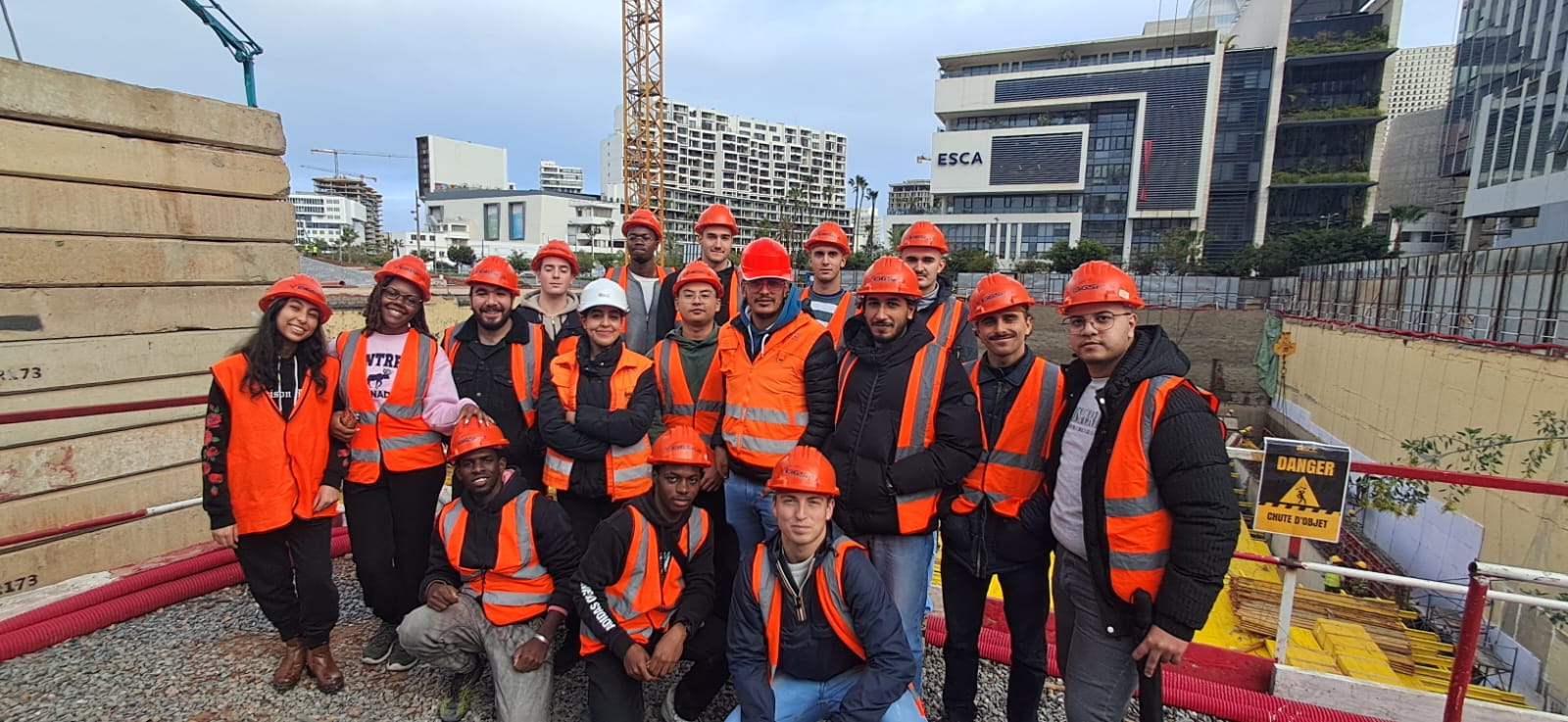 Visites de chantier BTP : les étudiants de l’EIGSI découvrent la M Tower et le projet CGI à Casablanca