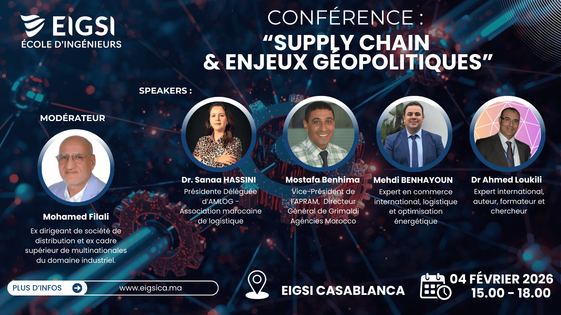 Conférence Supply Chain et la géopolitique à Casablanca